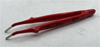 WIHA TOOLS 75304 INSULATED ANGLED BLUNT TIP TWEEZERS (8 INCH)